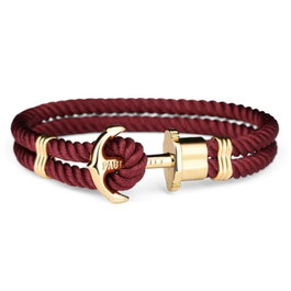 Paul Hewitt Pulsera de Cuero Roja para Mujer PH-N-G-DB-M