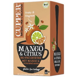 CUPPER Infusión Natural Bio de Mango y Cítricos 20 Sobres