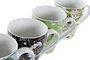 DKD Home Decor Taza de Porcelana Multicolor 320ml con Flores Apto Microondas y Lavavajillas 8.6 x 11 x 12.5 cm (12 Unidades)