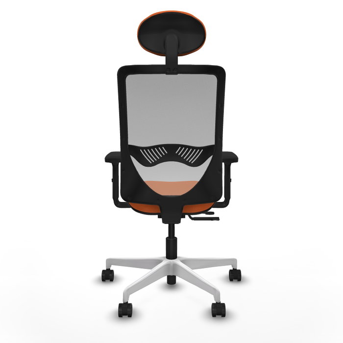 PIQUERAS Y CRESPO Silla de oficina Zulema con mecanismo Sincro/Traslack, Tela Naranja y Malla Gris
