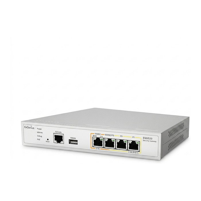 EnGenius ESG620 Cloud Managed SD-WAN Security Gateway, Quad Core 2.2GHz, 8 Puertos 2.5G, Blanco
