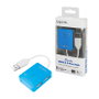 LogiLink Hub USB 2.0 UA0136 con 4 puertos, Azul