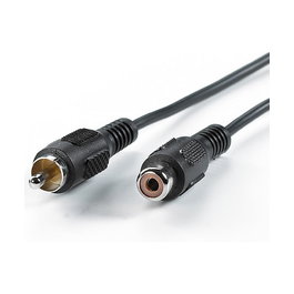 VALUE Cable de Audio RCA 5m, Simplex ST/BU, Extensión Macho-Hembra Negro
