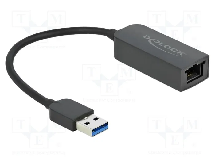 DeLOCK Adaptador de red USB Tipo-A a 2,5 Gigabit LAN RJ45 Negro