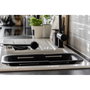 Wenko Escurreplatos Extensible Sievo 36,5 a 50 cm, Negro