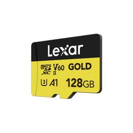 Lexar LMSGOLD128G-BNNNG Tarjeta de Memoria MicroSDXC Profesional GOLD de 128 GB, UHS-II, Velocidad de Lectura 280 MB/s