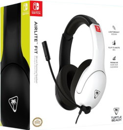 Turtle Beach Airlite Fit Auriculares con Cable para Juegos - Blanco y Negro