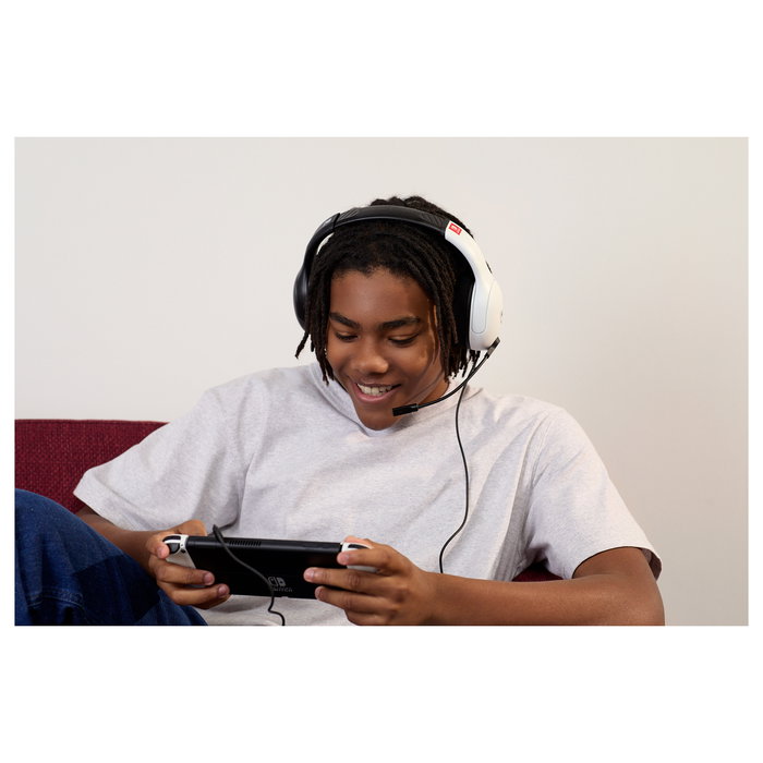 Turtle Beach Airlite Fit Auriculares Gaming con Cable, Licencia Oficial Nintendo Switch/Switch Lite/Switch OLED, Color Negro y Blanco, Circumaural, 20-20000 Hz