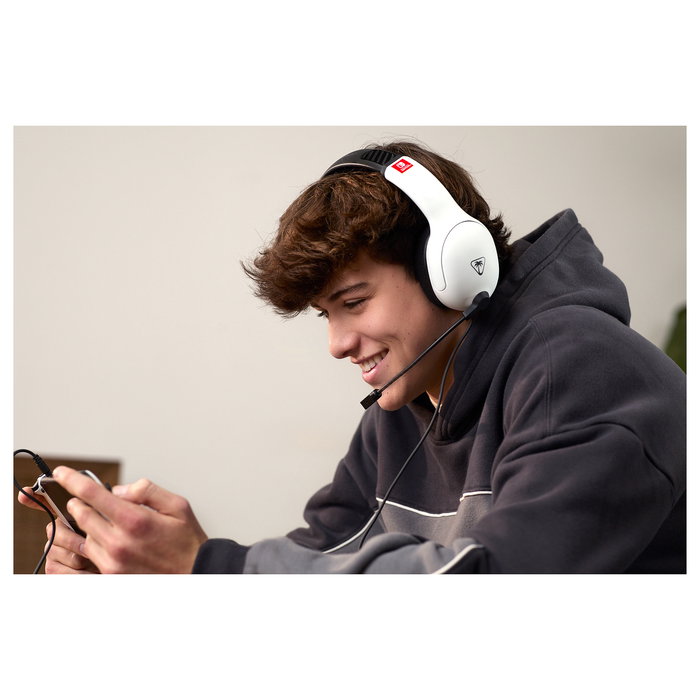 Turtle Beach Airlite Fit Auriculares Gaming con Cable, Licencia Oficial Nintendo Switch/Switch Lite/Switch OLED, Color Negro y Blanco, Circumaural, 20-20000 Hz