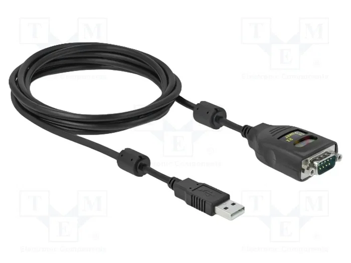 DeLOCK Adaptador USB 2.0 Tipo-A a RS-232 D-Sub 9 con aislamiento galvánico de 2,5 kV, 2 m
