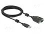 DeLOCK Adaptador USB 2.0 Tipo-A a RS-232 D-Sub 9 con aislamiento galvánico de 2,5 kV, 2 m