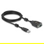 DeLOCK Adaptador USB 2.0 a Serie RS-232 DB9 2.5kV Aislamiento Galvánico, 2m Cable, Compatible con Windows 10/11 y Mac OS