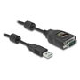 DeLOCK Adaptador USB 2.0 Tipo-A a RS-232 D-Sub 9 con aislamiento galvánico de 2,5 kV, 2 m