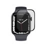 eSTUFF Protector de pantalla Titan Shield vidrio híbrido flexible para Apple Watch Series 7/8 41 mm, Transparente/Negro