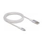 DeLOCK Cable USB de datos y carga DuPont™ Kevlar® blanco 3 m