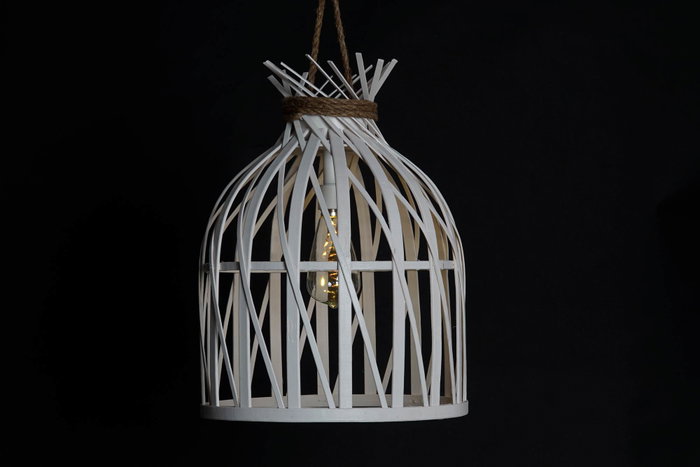 DKD Home Decor Lámpara Techo Mediterraneo Blanco 30.5 x 40.5 x 30.5 cm LED DKD Home Decor Lámpara Techo Mediterraneo Blanco 30.5 x 40.5 x 30.5 cm LED