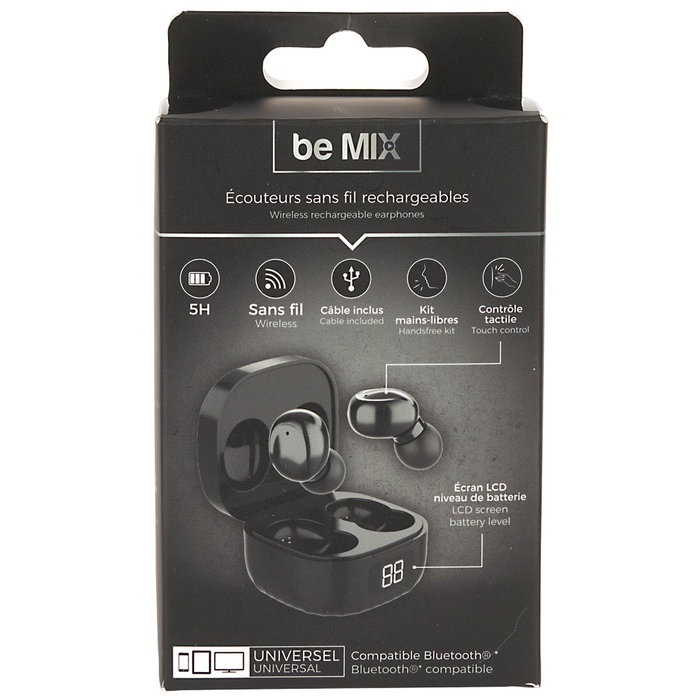 Be Mix Auriculares Inalámbricos Eclipse Bluetooth Negro