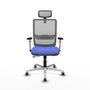 PIQUERAS Y CRESPO Silla de oficina Haches con mecanismo Sincro/Traslack Azul y Gris