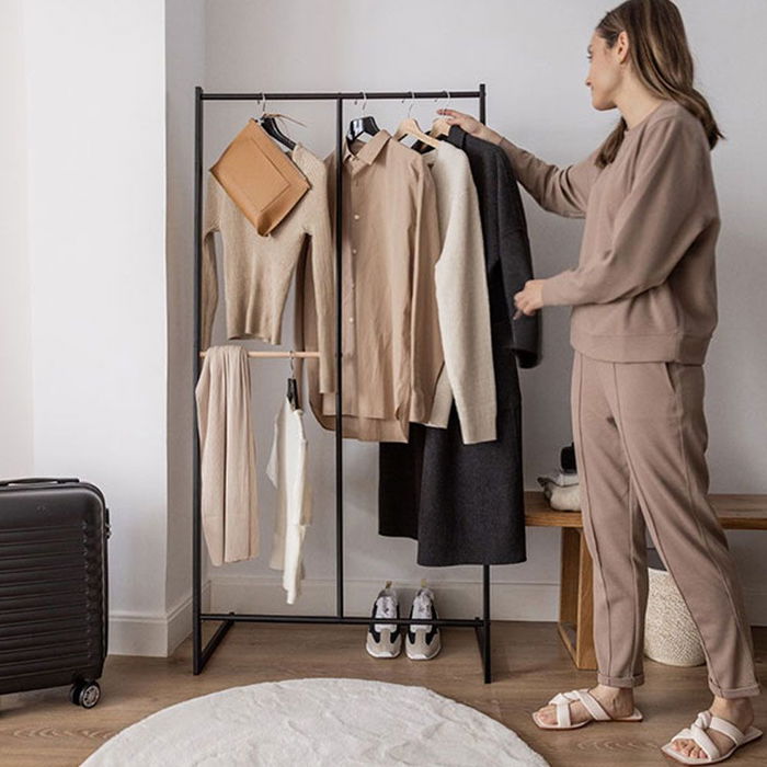 Newlux Perchero Burro Hangy One Negro hasta 15 kg Medida 80 x 40 x 160 cm