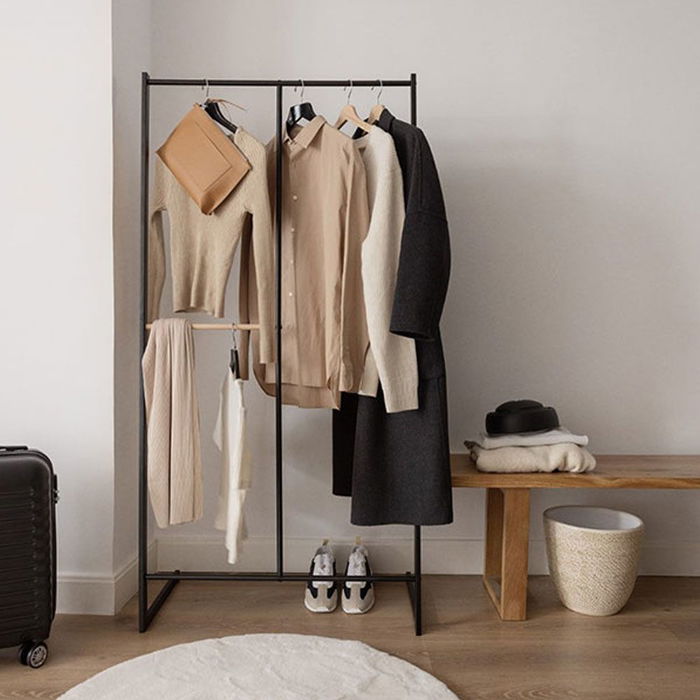 Newlux Perchero Burro Hangy One Negro hasta 15 kg Medida 80 x 40 x 160 cm