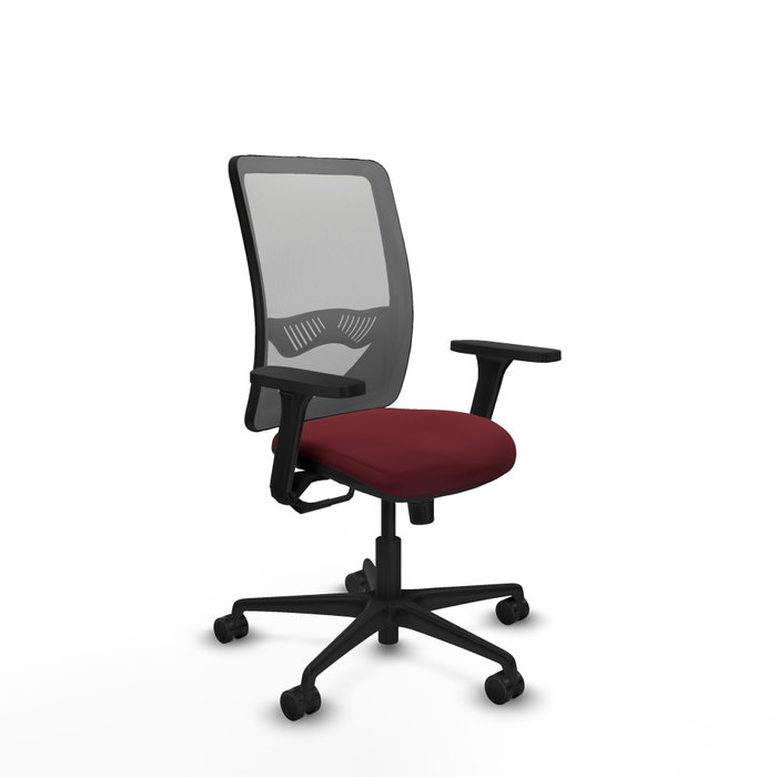 PIQUERAS Y CRESPO Silla de oficina Zulema con mecanismo Sincro, Granate y Gris PIQUERAS Y CRESPO Silla de oficina Zulema con mecanismo Sincro, Granate y Gris