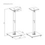 Aisens Soporte Universal de Suelo para Altavoces SPK11U-433, Negro