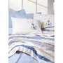 Juego de Cama 220x240 cm + 2 Fundas de Almohada 60x60 cm - 100% Algodón - Azul - ASI8684283035311