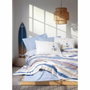 Aucune Juego de cama Azul con 1 funda nórdica y 2 fundas de almohada, 100% algodón