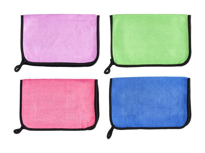 Arte Regal Paño Microfibra 500 Gr Surtidos (Azul, Lila, Rosa, Verde) 30x40 cm (Set de 24)