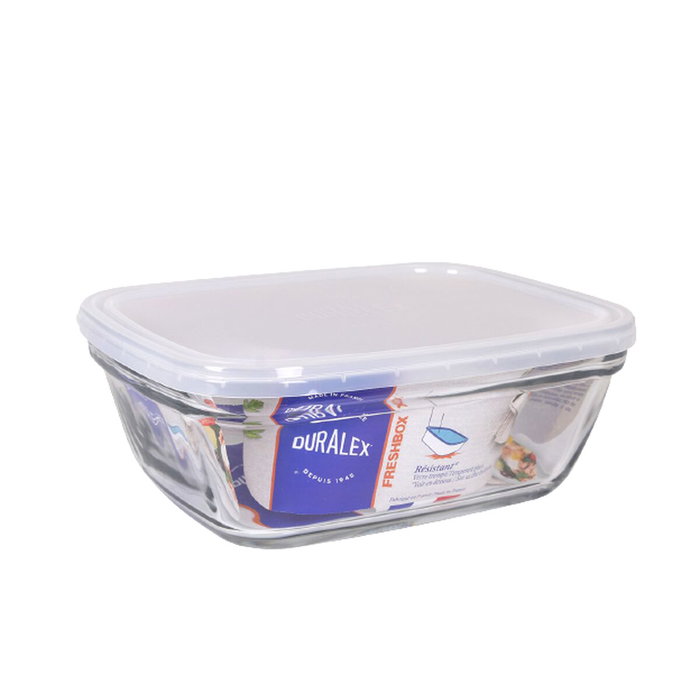 Duralex Fiambrera Rectangular 1.7L con Tapa Transparente (6 Unidades)