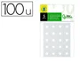 Liderpapel Arandela autoadhesiva blanca blister de 100 unidades