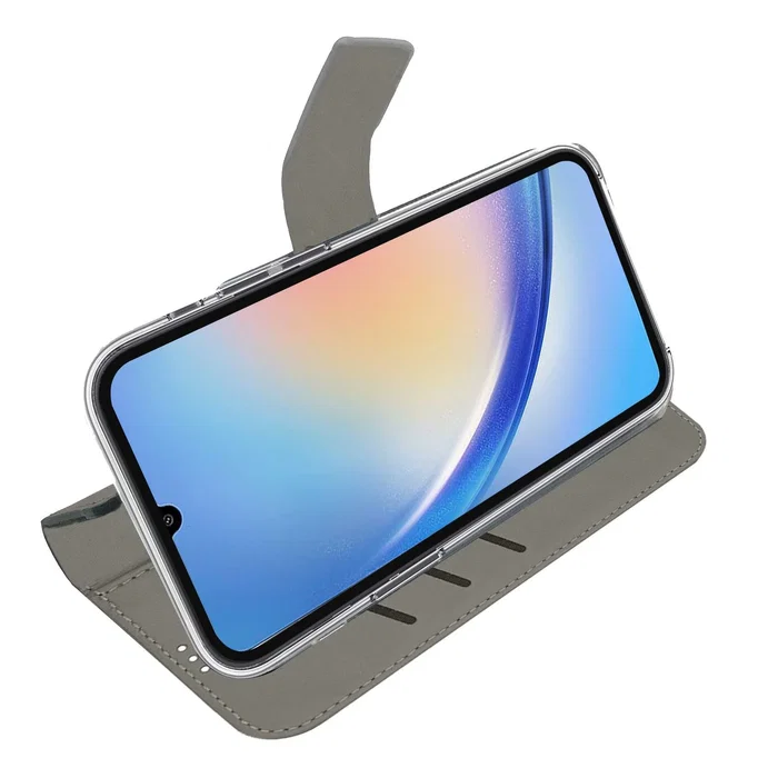 Celly WALLY1063 - Funda cartera con soporte, imitación piel, Negro, para Samsung Galaxy A35 5G, 6.6" (16.8 cm), con 3 bolsillos para tarjetas Celly WALLY1063 - Funda cartera con soporte, imitación piel, Negro, para Samsung Galaxy A35 5G, 6.6" (16.8 cm), con 3 bolsillos para tarjetas