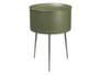 Giftdecor Mesa Auxiliar Redonda Base Verde Metal 40x40x57 cm