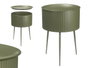 Giftdecor Mesa Auxiliar Redonda Base Verde Metal 40x40x57 cm