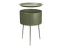 Giftdecor Mesa Auxiliar Redonda Base Verde Metal 40x40x57 cm