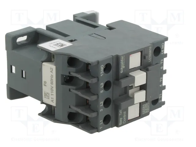 SCHNEIDER ELECTRIC Contactor Easy TeSys LC1E0910F6 9A 110VAC 3-polar SCHNEIDER ELECTRIC Contactor Easy TeSys LC1E0910F6 9A 110VAC 3-polar
