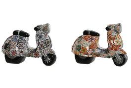 DKD Home Decor Figura de Resina Scooter Surtido de 2 Unidades