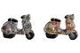 DKD Home Decor Figura de Resina Scooter Surtido de 2 Unidades
