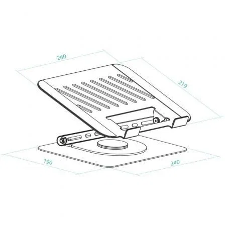 TooQ Soporte PH-DAFNE-S para Portátil/Tablet hasta 17" Plata