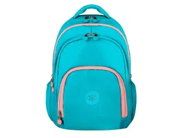 Antartik Mochila Fusion Flex Turquesa Multibolsillo 19L Impermeable Poliéster 450x180x300 mm