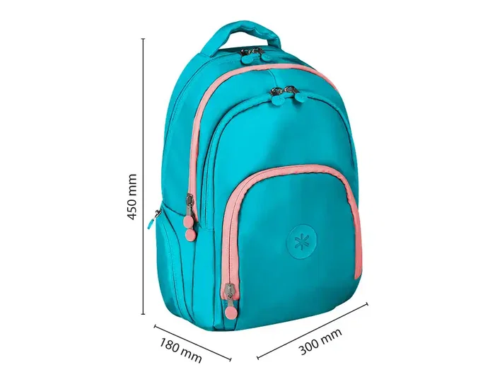 Antartik Mochila Fusion Flex Turquesa Multibolsillo 19L Impermeable Poliéster 450x180x300 mm