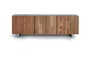 Giner y Colomer Aparador de Madera de Acacia y Metal 6 Puertas Natural 220 cm
