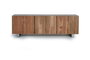 Giner y Colomer Aparador de Madera de Acacia y Metal 6 Puertas Natural 220 cm