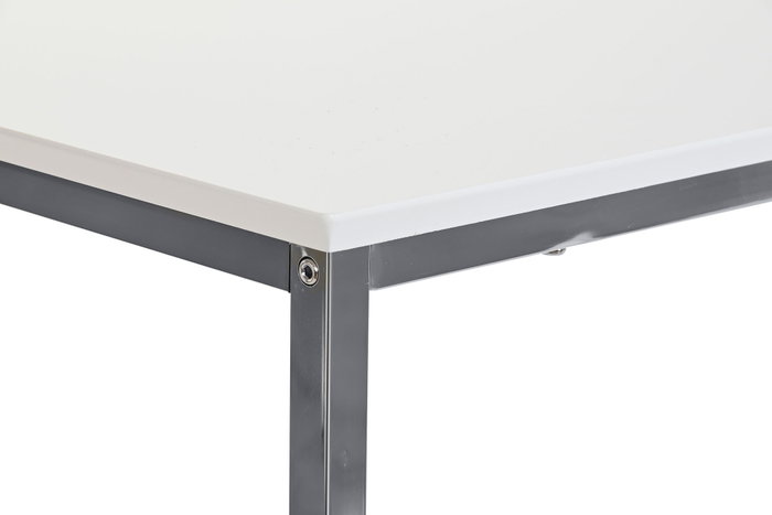 DKD Home Decor Set de 2 Mesas de Centro Acero y MDF Blanco y Plateado