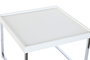 DKD Home Decor Set de 2 Mesas de Centro Acero y MDF Blanco y Plateado