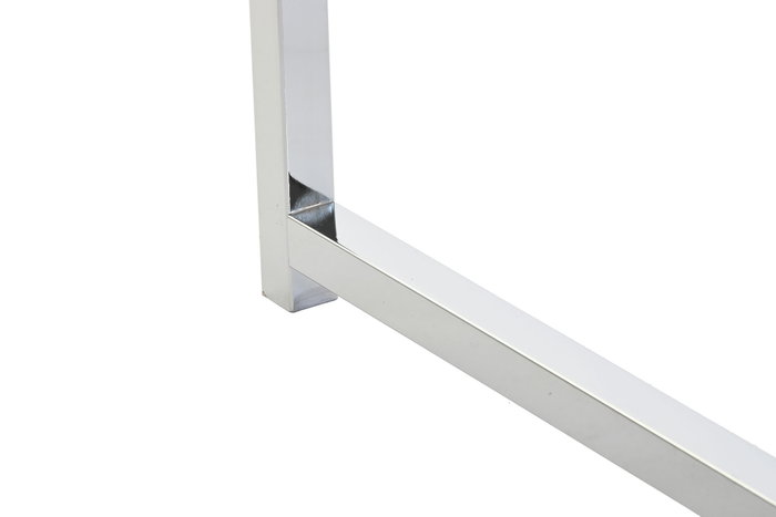 DKD Home Decor Set de 2 Mesas de Centro Acero y MDF Blanco y Plateado