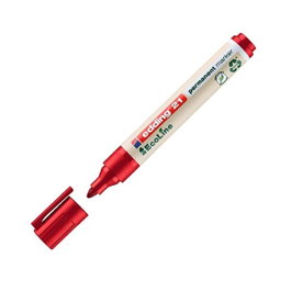 Edding Ecoline 21 Marcador permanente rojo con punta cónica de 1,5 mm
