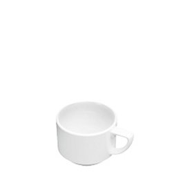 Costa Verde Raio Taza Apilable de Porcelana para Café o Té, 20 cl / 200 ml, 8 cm de Diámetro x 6 cm de Alto (Set de 12)
