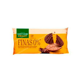 SANTIVERI Galleta Fina 0% Azúcares Bañada Chocolate Negro Sin Gluten 88 G