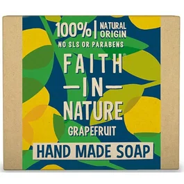 Faith In Nature Barra de jabón de Pomelo, Limpiadora y Humectante, 100 g